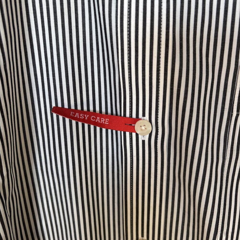 Cutter And Buck Button Down Shirt Men’s XL STRIPED BLACK/White Y2K NEW - Picture 4 of 5
